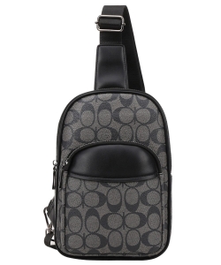 Monogram Sling Backpack FT-1070 BLACK